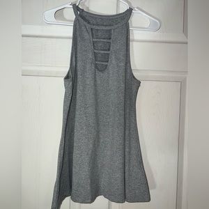 Gray Cutout Shirt